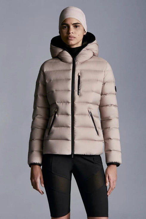 Moncler Hooded Letter Graphic Puffer Coat