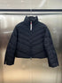 Moncler Letter Graphic Cropped Puffer Coat