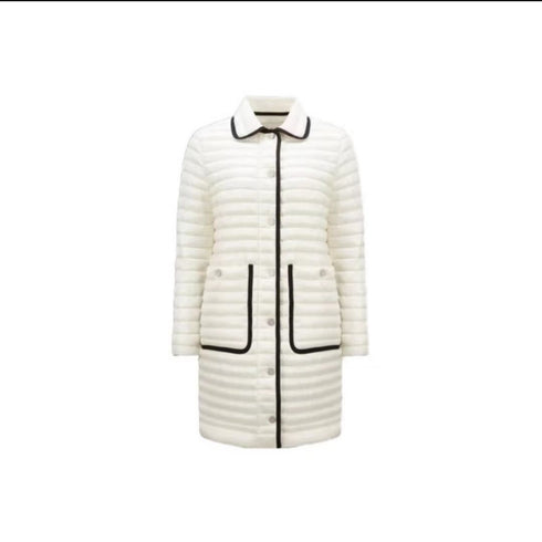 Moncler Women's Long Quilted Button-Front Down Coat