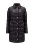 Moncler Women's Long Quilted Button-Front Down Coat
