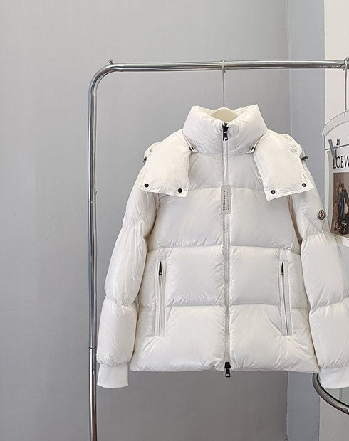 Moncler Hooded Glossy Puffer Coat