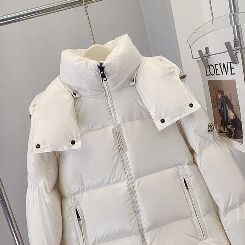 Moncler Hooded Glossy Puffer Coat