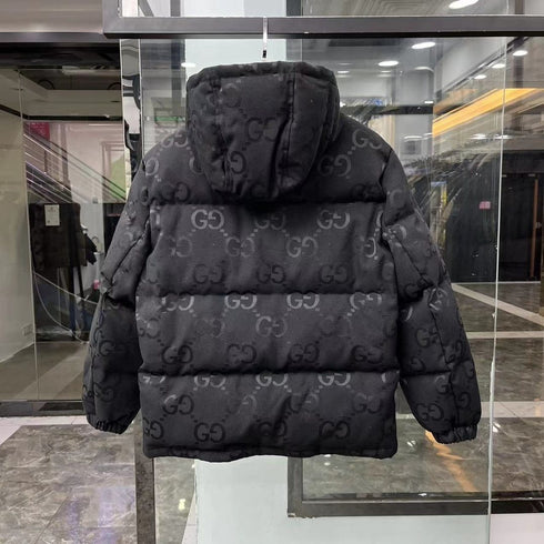 GUCCI Hooded Tonal Monogram Puffer Jacket