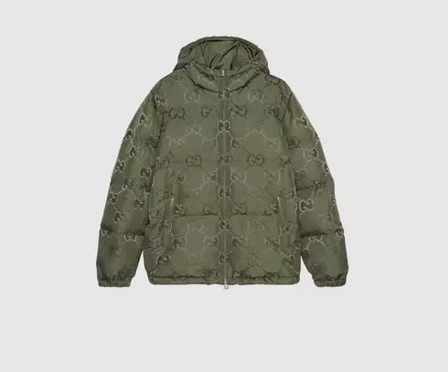 GUCCI Hooded Tonal Monogram Puffer Jacket