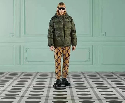 GUCCI Hooded Tonal Monogram Puffer Jacket