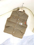 GUCCI Brown Monogram Hooded Down Vest