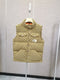 GUCCI Brown Monogram Hooded Down Vest
