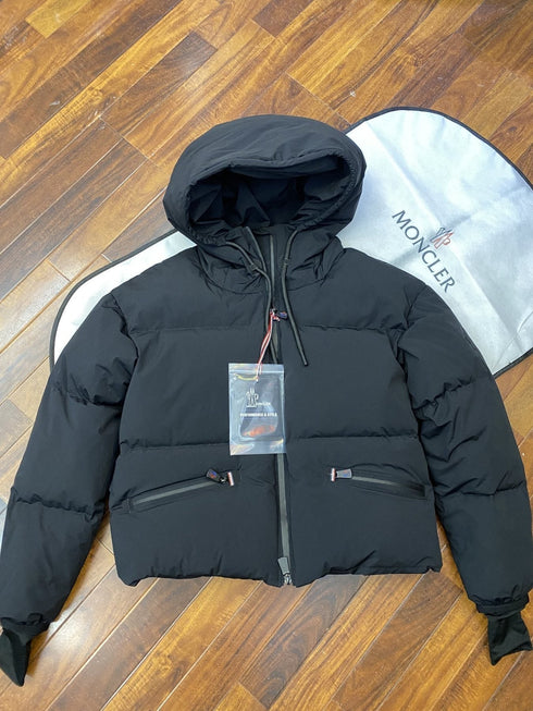 Moncler Cropped Hooded Puffer Coat