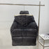 Moncler Contrast-Yoke Hooded Puffer Coat