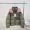 Moncler Contrast-Yoke Hooded Puffer Coat