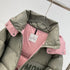 Moncler Contrast-Yoke Hooded Puffer Coat