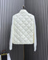 Moncler Diamond-Quilted Knit Sleeve Down Coat
