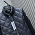 Moncler Diamond-Quilted Knit Sleeve Down Coat