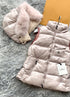 Moncler Fur-Trimmed Hooded Down Vest