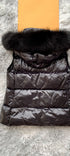 Moncler Fur-Trimmed Hooded Down Vest