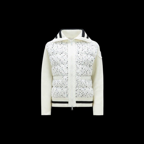 Moncler Ivory Speckled Zip-Front Coat