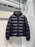 Moncler Hooded Contrast-Trim Short Puffer Coat