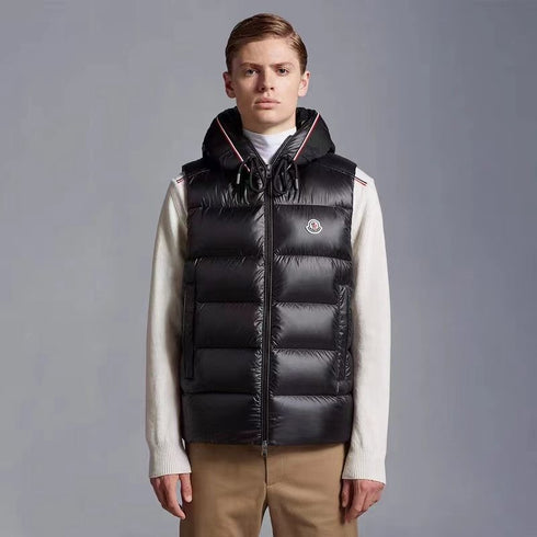 Moncler Hooded Quilted Down Vest