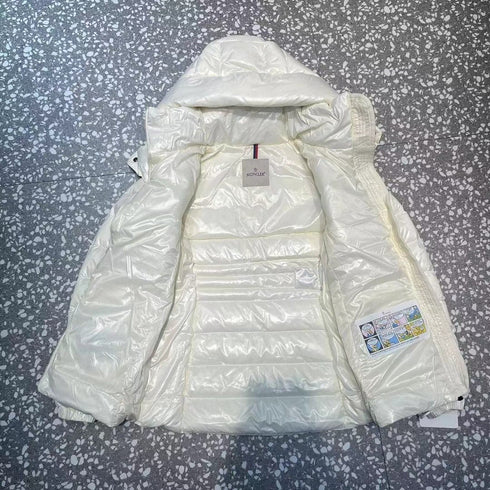 Moncler Women's Glossy Quilted Detachable Hood Puffer Coat