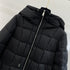 Moncler Women's Black Long Hooded Quilted Puffer Coat