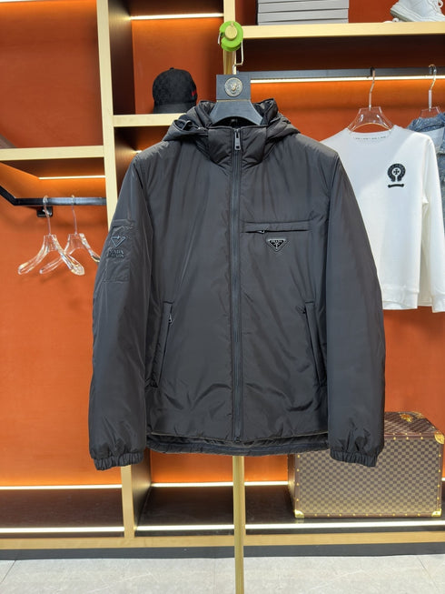 Prada Reversible Hooded Short Down Jacket