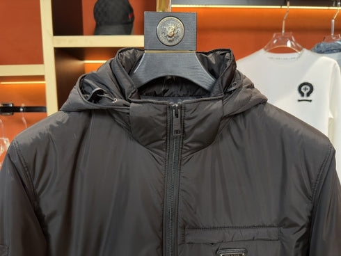 Prada Reversible Hooded Short Down Jacket