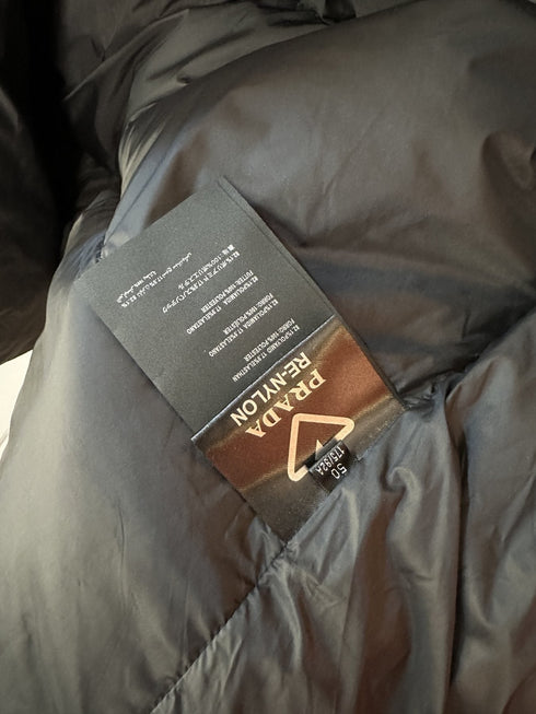 Prada Black Tonal Panel Puffer Jacket