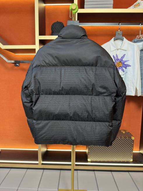Prada Black Tonal Panel Puffer Jacket