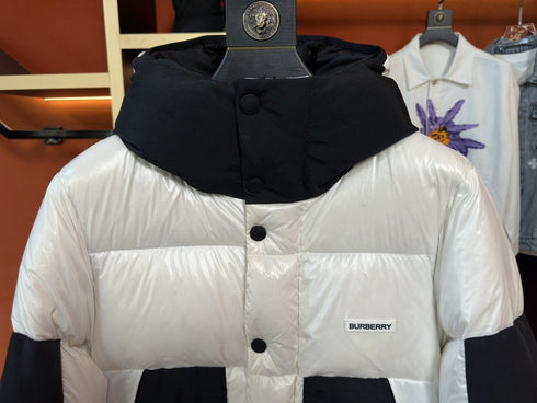 Burberry Hooded Color-Block Puffer Jacket