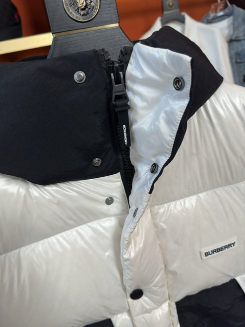 Burberry Hooded Color-Block Puffer Jacket