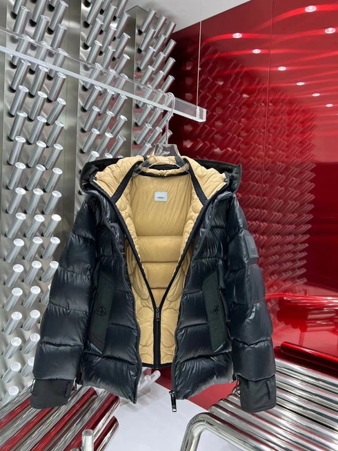 Burberry Black Hooded Quilted Puffer Jacket