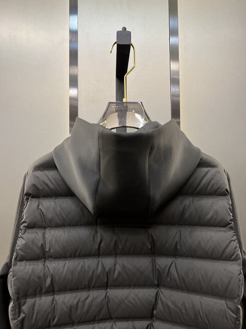 Prada Black Hooded Quilted Jacket