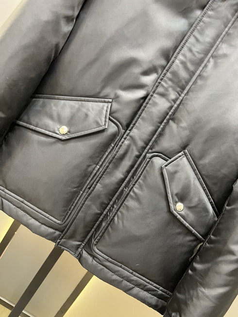 Prada Black Padded Zip-Front Puffer Jacket