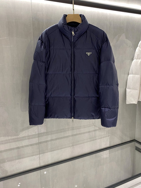 Prada Quilted Triangle Badge Puffer Jacket