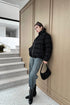 Prada Black Quilted Logo Puffer Jacket
