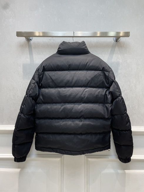 Prada Black Quilted Logo Puffer Jacket
