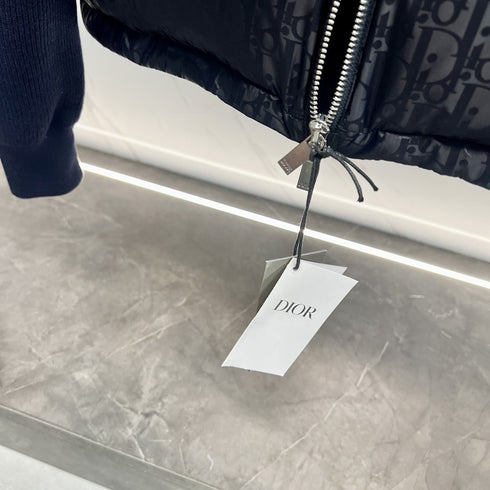 Dior Oblique Sweater Sleeve Down Jacket