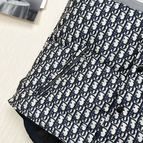 Dior Reversible Navy Quilted Down Vest