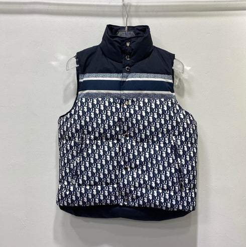 Dior Reversible Navy Quilted Down Vest