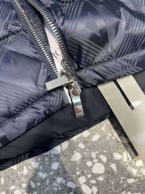 Dior Black Geometric Quilted Down Vest