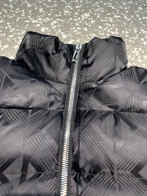 Dior Geometric-Pattern Short Down Jacket