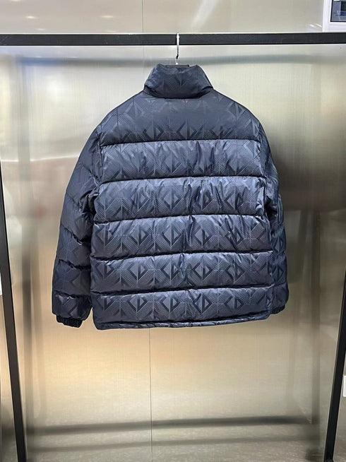 Dior Geometric-Pattern Short Down Jacket