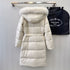 Prada Fur-Trim Hooded Longline Puffer Jacket