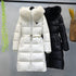 Prada Fur-Trim Hooded Longline Puffer Jacket