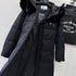 Prada Fur-Trim Hooded Longline Puffer Jacket