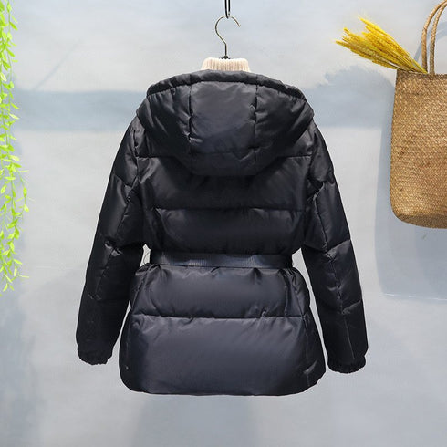 Prada Belted Hooded Puffer Jacket