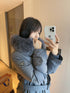 Prada Fur-Trim Hood Belted Long Down Jacket