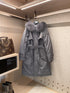 Prada Fur-Trim Hood Belted Long Down Jacket