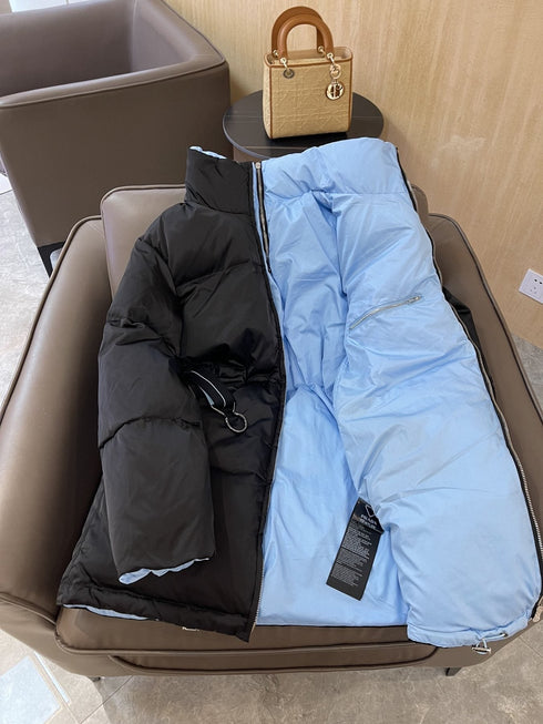 Prada Reversible Belted Long Puffer Jacket