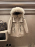 Prada Detachable Fox Fur-Trim Hood Long Down Jacket